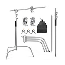 C Stand with Boom Arm-Photography Light Stand - Max Height 10.5ft/320cm with ...