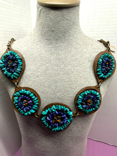 Chico  s Beaded Belt with Faux Stones Multicolor Boho Adjustable /One size