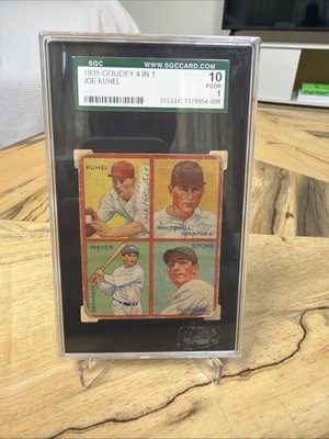1935 Goudey 4 in 1 Joe Kuhel Earl Whitehill Buddy Myer John Stone #8H - SGC 1