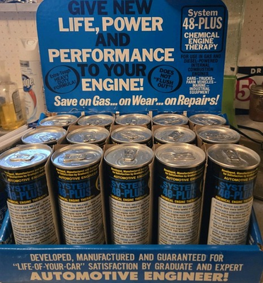 #ad System 48 Plus Engine Therapy Protect Oil Additive Counter Display of 15 Cans $89.99