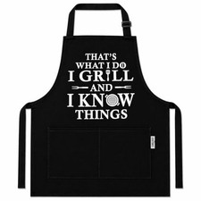 Funny BBQ Apron for Men, Grilling Apron Funny Gift for Dad Husband, Cooking C...