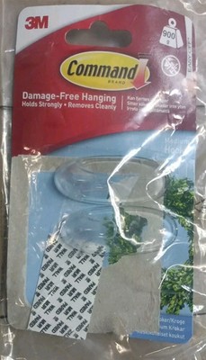 Command Clear Medium Haken mit Klarsichtstreifen, 2 Haken + 4 Klebestreifen -...