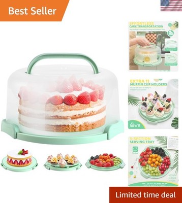 Cake Carrier with Lid and Handle, BPA-Free Cake Containers Cake Holder for 10...