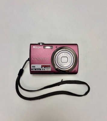 Plum Nikon COOLPIX S220 10.0MP Digital Camera - Tested & Working