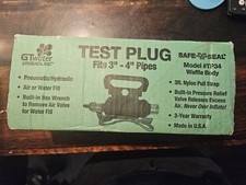 GTWATER Plumbing SAFE-T-SEAL TP34 PNEUMATIC/HYDRAULIC TEST PLUG, 3"-4" ABS PVC