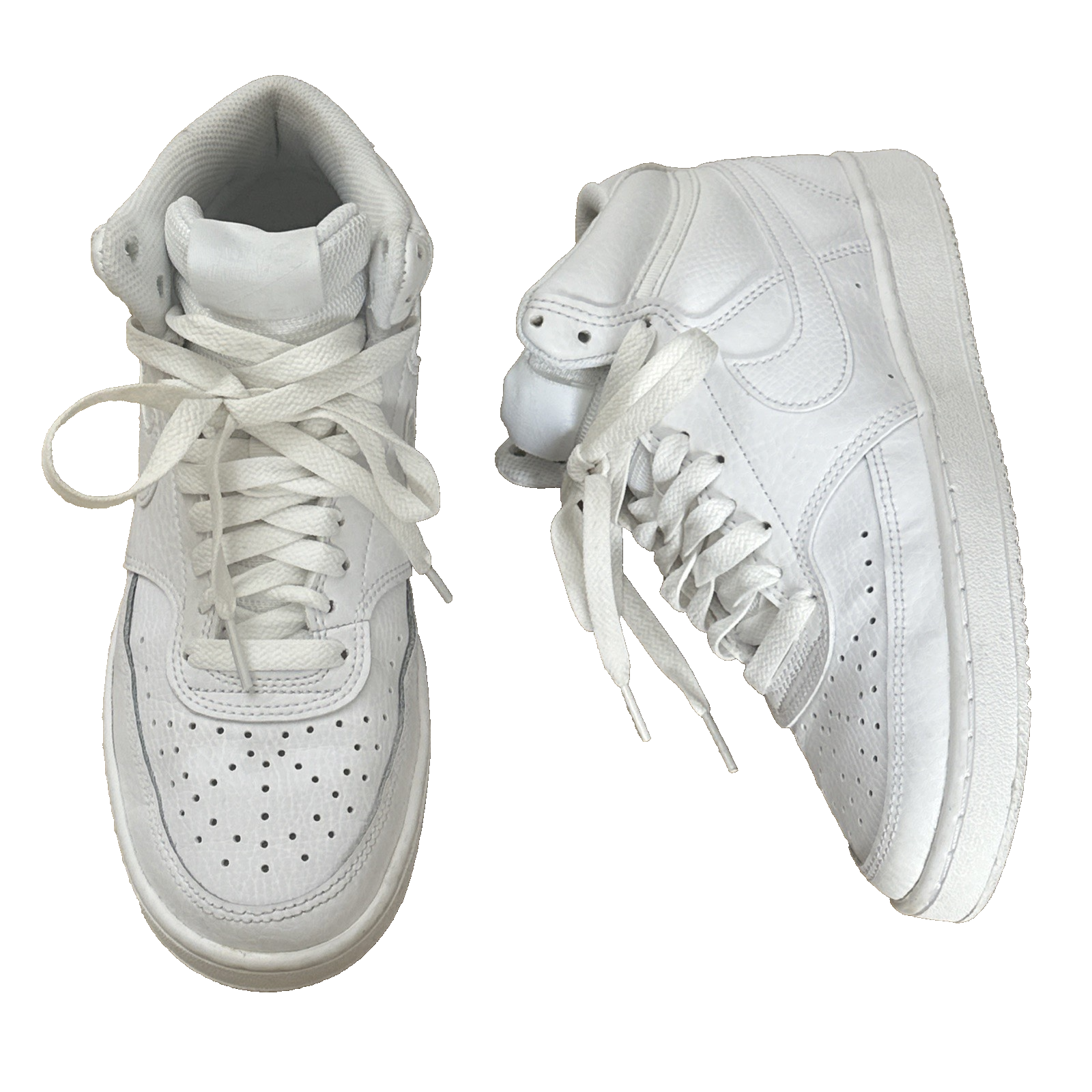 Nike Trainers Womens Court Vision White Shoes Size UK 4 EU 37.5 Mid CD5436-100 .