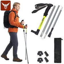 2X Trekking Poles Ultralight Aluminum Foldable Hiking Walking Sticks for Travel
