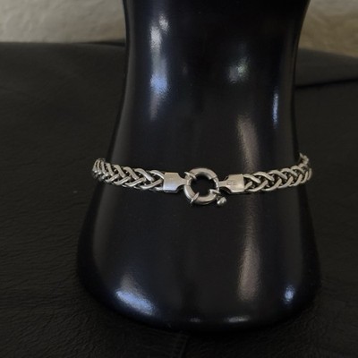 925 Sterling Silver Braided Link Bracelet Italy 7'' 11.94g Signed OTC Gorgeous