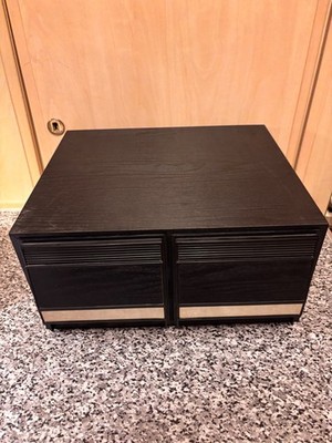 CD BOX 2 SCHUBLADEN REGAL FÜR 40 CD´S AUS HOLZ UND PLASTIK  AUFBEWAHRUNG