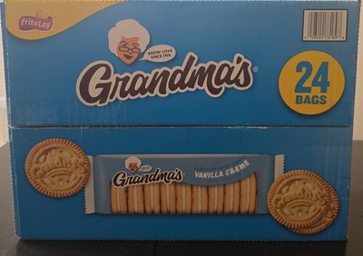 Grandma's Sandwich Creme Cookies, Vanilla, 3.245 oz, 24-Count