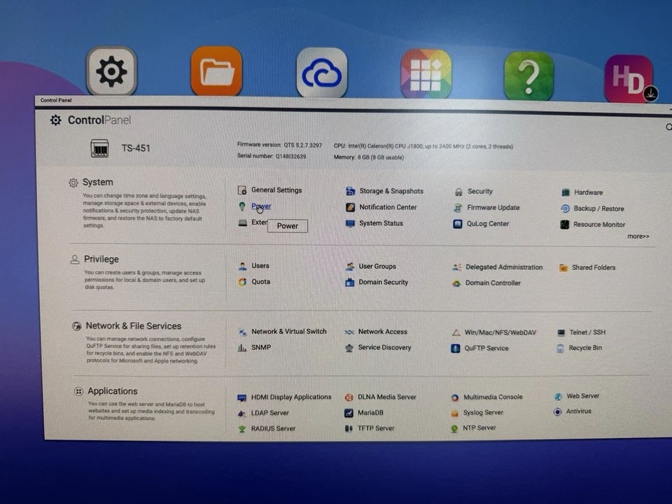QNAP ‎TS-451 4-Disk NAS -with Charging Cable - No HDDs Comes With original Box - Image 4 of 4
