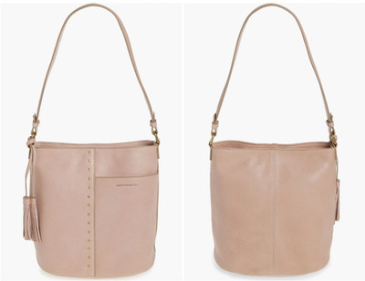 Evie Leather Bucket Bag rose/pink bone