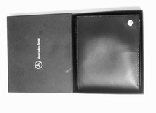 Genuine OEM Mercedes Benz Black Leather Card Holder Cash Coin Wallet B66959145