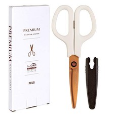 Plus Scissors, Stain and Rust Resistant, Fit Cut Curve, Premium Titanium, Non-st