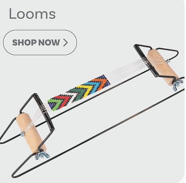 small Beadsmith beading loom AND a book of graph/design paper