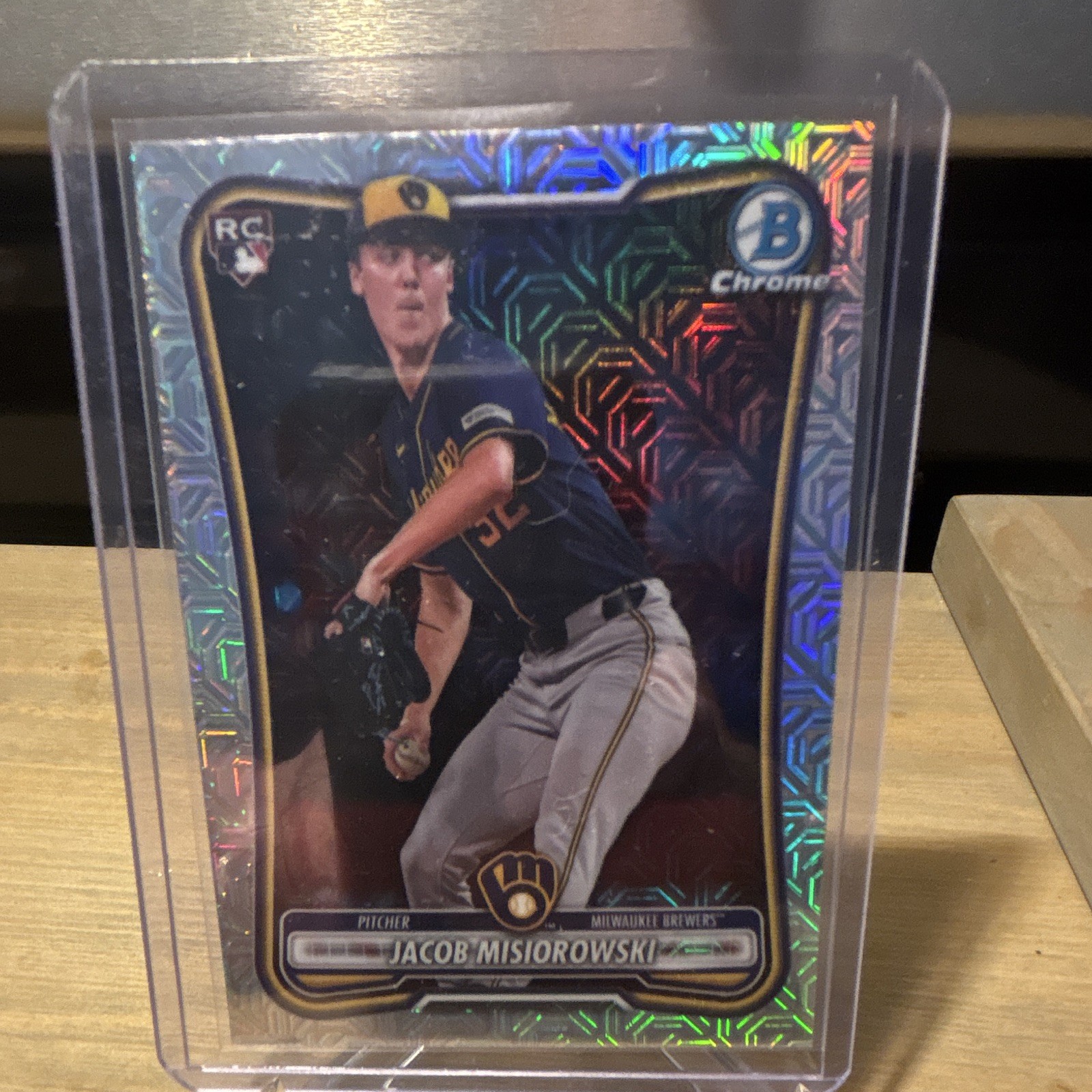 Topps 2026 Bowman Chrome Jacob Misiorowski Rookie #35 Milwaukee Brewers Card