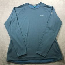 Eddie Bauer First Ascent Sweater Men's 2XL Tall 2XLT Blue Grid Fleece Lined