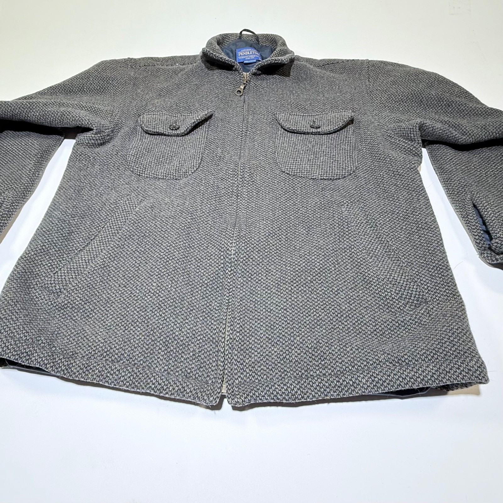 Vintage Pendleton Medium Wool Full Zip Tweed Jack… - image 3