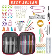 100pc Crochet Hook Set Yarn Knitting Needles Sewing Tools Full Set Starter Set