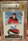2019-20 Upper Deck the Cup Jack Hughes Rookie Patch Auto #66 /99 BGS 9