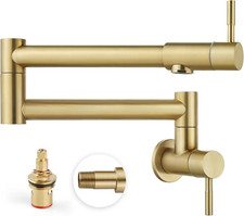 Pot Filler 19 Inch Wall Mount Folding Stretchable Kitchen Restaurant Faucet Stai