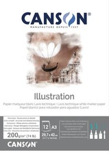 CANSON Illustration A3, 12 hojas 200g