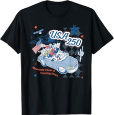 Disney Mickey & Friends USA 250 Fourth of July Americana T-Shirt