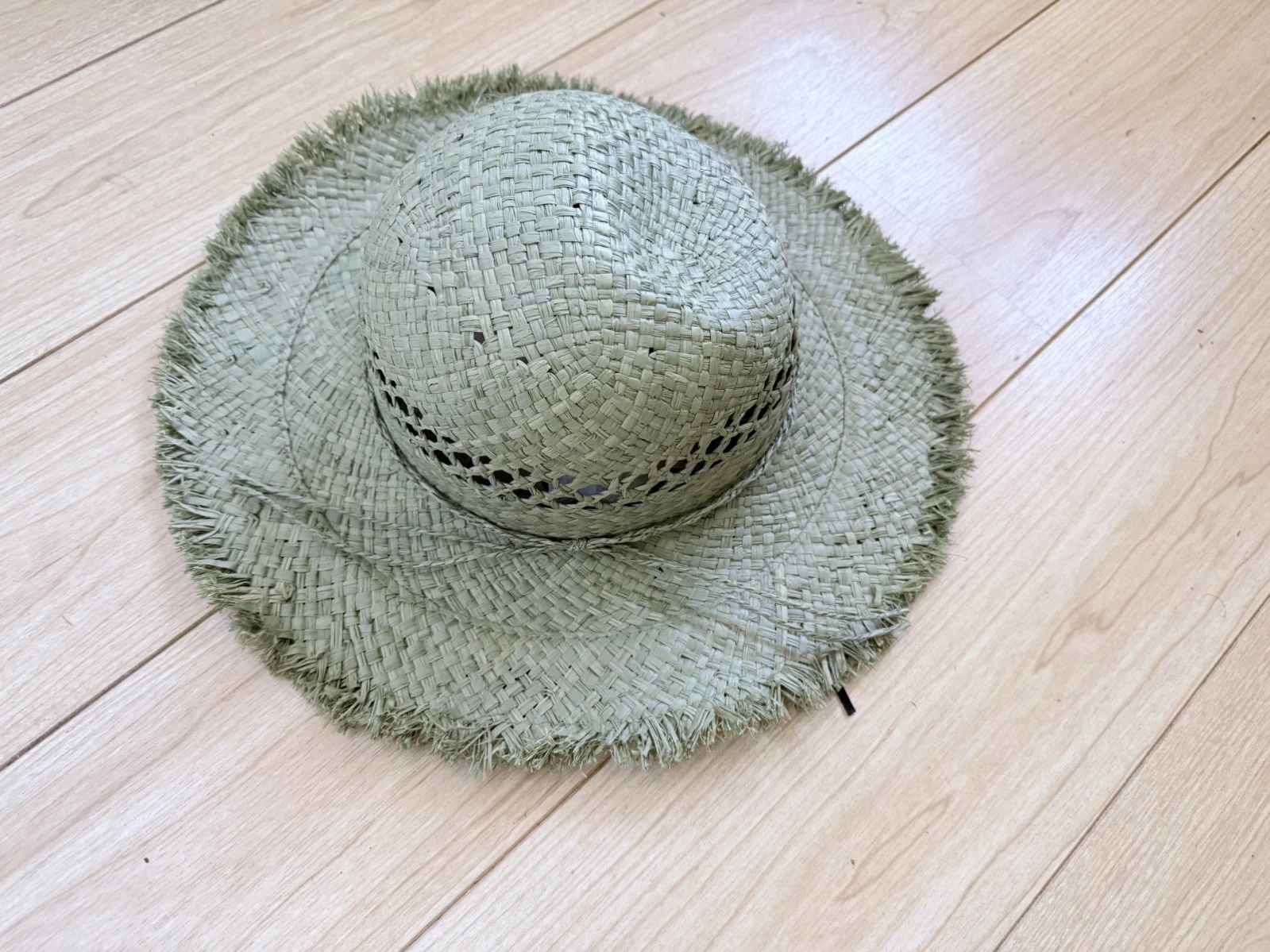 Out Of Africa 100% Raphia Sun Beach Hat with Brim Made In Africa Women's Raffia