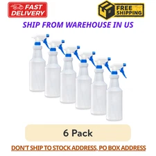 (6 pack) Great Value All Purpose Plastic Spray Bottle, 32 oz.