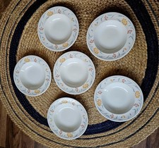 Set of 6 Johnson Brothers Soup Bowls - Floral Pattern - Made in England - VGC