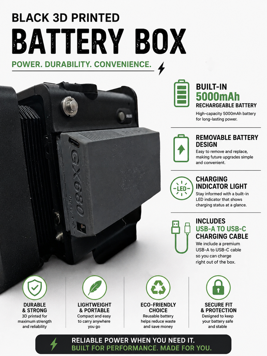 Rechargeable 4800mAH Battery Case For Fujifilm Fuji GX680 I/II/III