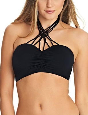 36C Freya Makramee Bikini Oberteil Trägerlos Bügel Gepolstert Damen Bademode 4053