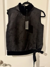 New With Tag Shanghai Tang Mulberry silk top Size 36 Made In Italy