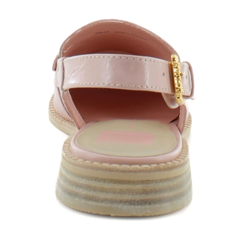 Zuecos y pantuflas para mujer Dolce Vita Hardi charol rosa arrugado Foto 2 de 4