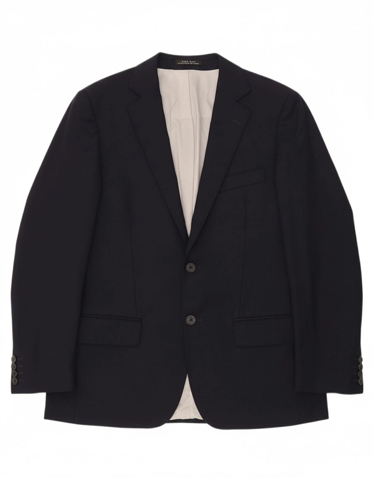 ZARA Mens 2 Button Blazer Jacket EU 50 Medium Navy Blue Wool DP09