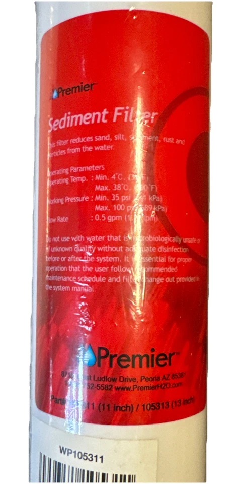 2 - Watts Premier 105311 RO-4 RO-Pure UF3 Sediment Filter 13" Sealed - Image 2 of 3