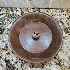 Walnut Nut Bowl 12" With Hole For Tools. Tools Not Included.