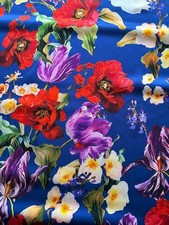 Authentic Top Italian designer luxury silk dress Fabric . Made in Italy