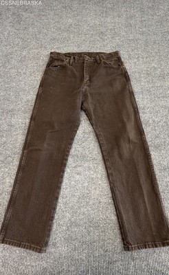 Wrangler Men's 13MWZKL Brown Cowboy Cut Original Fit Cotton Jeans Sz 33x30