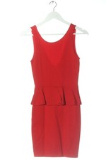 ZARA Vestito peplo Donna Abito Taglia IT 40 rosso elegante