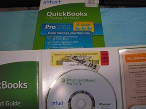=3 USER VERSION= INTUIT QUICKBOOKS PRO 2010 FOR WINDOWS PC =LIFETIME LICENSE=