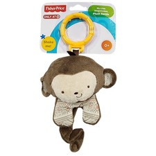Fisher Price My Little SnuggaMonkey Plush Rattle 0 Age New Monkey Clip Toy Baby