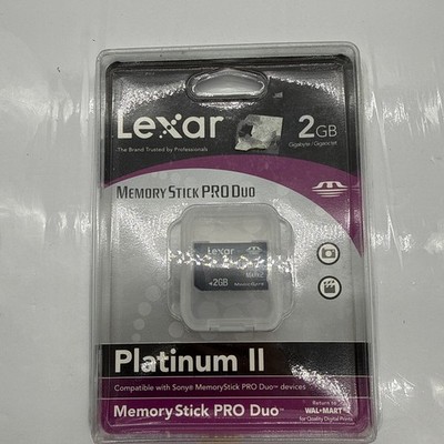 Lexar Platinum II   2GB - Memory Stick PRO Duo Card  New   Compatible with Sony