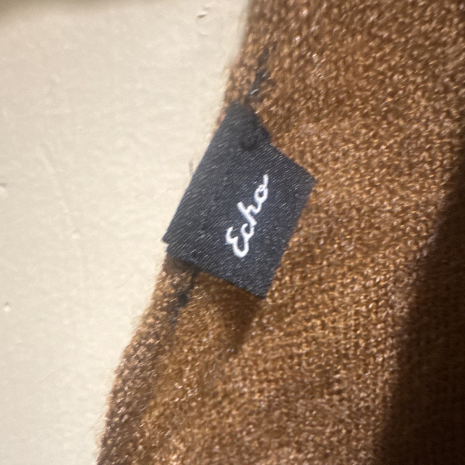 Echo Large  Brown Solid Fringe Scarf Wrap for Wom… - image 2