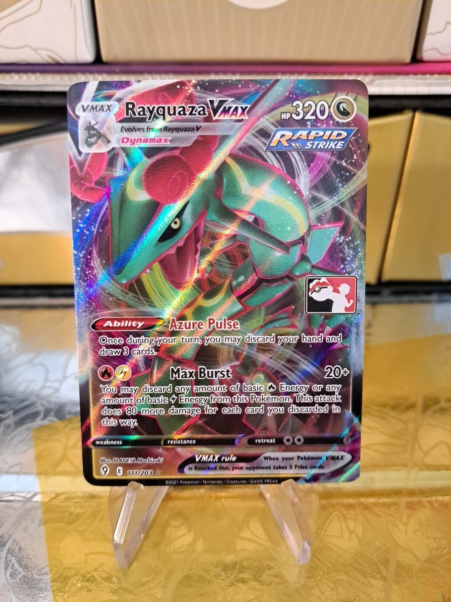 Rayquaza Vmax Pokemon Prize Pack Series 1 Promo Pokemon Card NM/LP Play  Stamp
