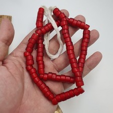 Sehr einzigartige Form 10mm Vintage Venezianisch Weiß Herz Handel Perlen Lang...