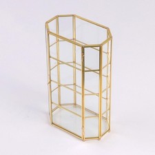 Schmuckschatulle aus Glas, elegante Schmuckvitrine für Ohrringe, Halsketten,