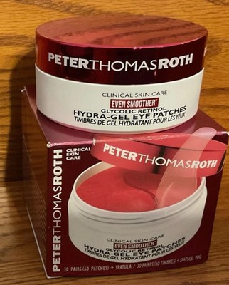 Peter Thomas Roth Even Smoother Glycolic Retinol Hydra-Gel Eye Patches 60 Ct NIB