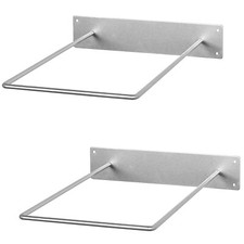 Set Of 2 Silver Wall Mounted Stability Ball Holder Organizer Exercise Ball...