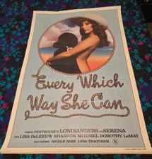 EVERY WHICH WAY SHE CAN - ORIGINAL SS TRI-FOLDED POSTER - LONI SANDERS - 1981